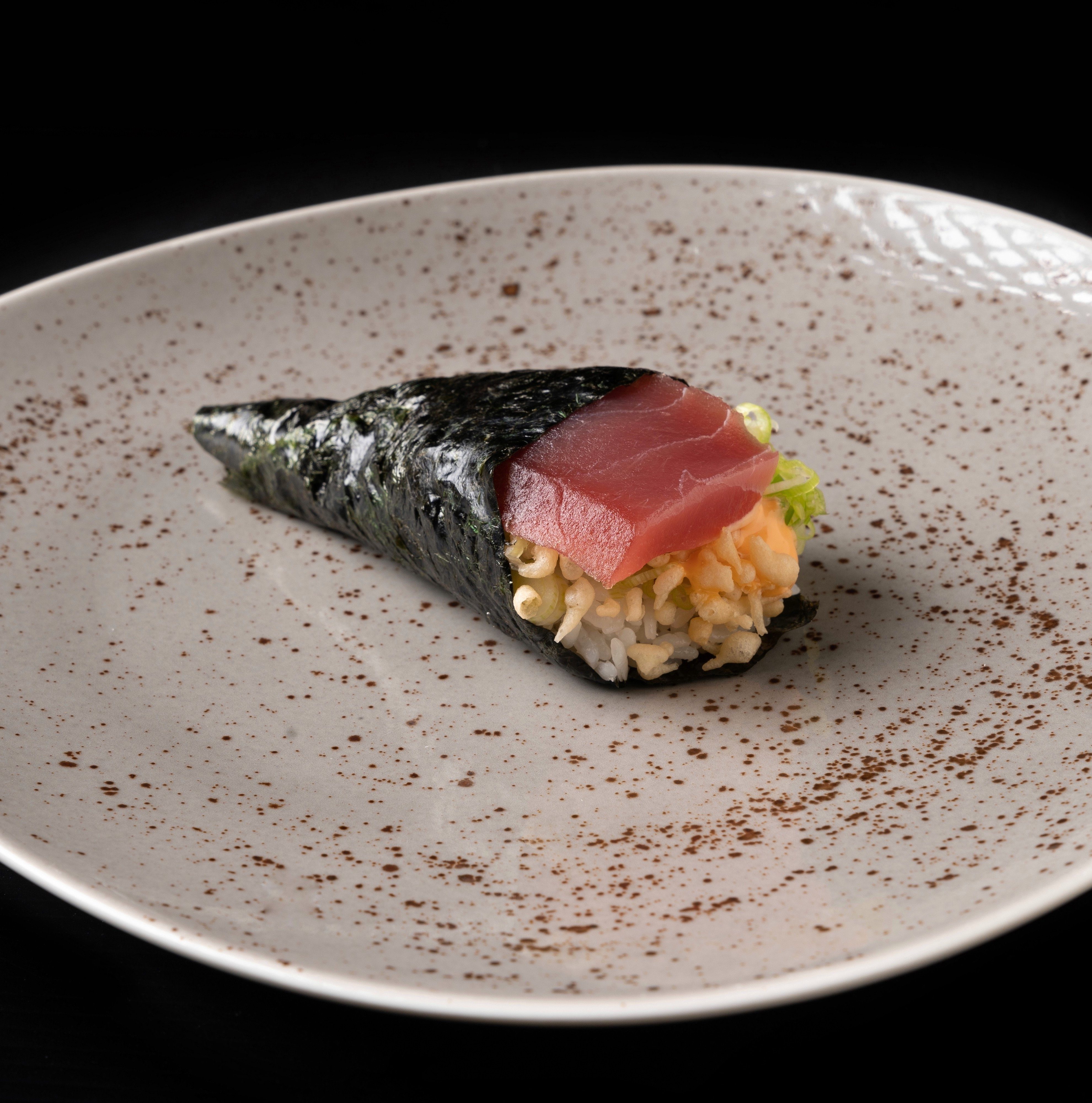 Spicy Tuna Hand Roll.