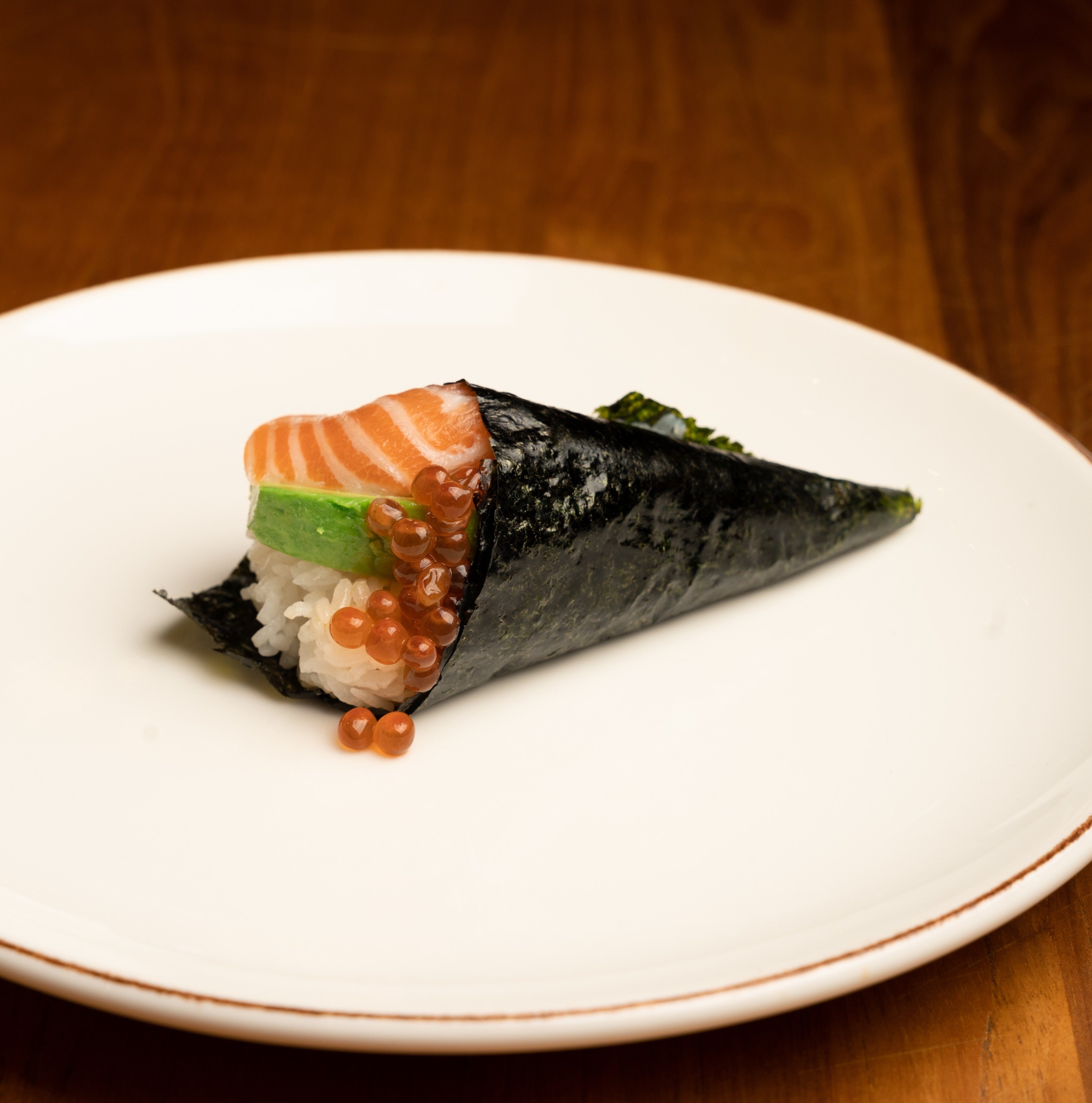 Salmon Hand Roll.